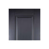 Three Folding Doors & Frame Kit - Eindhoven 1 Panel Black Primed 3+0 - Unfinished