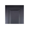 Four Sliding Wardrobe Doors & Frame Kit - Eindhoven 1 Panel Black Primed Door - Unfinished