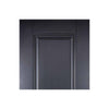 Double Sliding Door & Wall Track - Eindhoven 1 Panel Black Primed Doors - Unfinished
