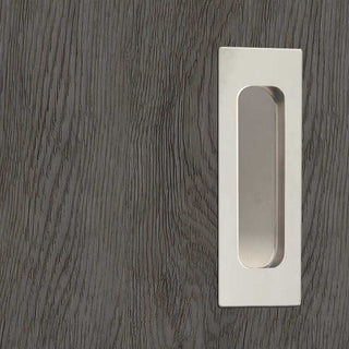 Image: One Pair of Chester 120mm Sliding Door Oblong Flush Pulls - Polished Stainless Steel