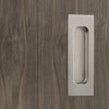 One Pair of Chester 120mm Sliding Door Oblong Flush Pulls - Satin Stainless Steel