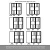 Room Divider - Handmade Eco-Urban® Queensland Door Pair DD6424C - Clear Glass - Premium Primed - Colour & Size Options