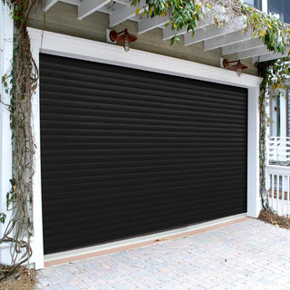 Image: Gliderol Electric Insulated Roller Garage Door from 2452 to 2910mm Wide - Black