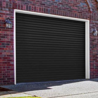 Image: Gliderol Electric Insulated Roller Garage Door from 2147 to 2451mm Wide - Black