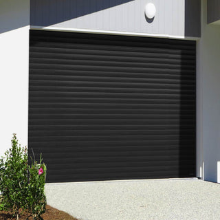 Image: Gliderol Electric Insulated Roller Garage Door from 1900 to 1994mm Wide - Black