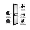 JB Kind Industrial City Black Internal Door Pair - Clear Glass - Prefinished