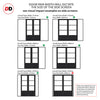 Bespoke Room Divider - Eco-Urban® Staten Door Pair DD6310C - Clear Glass with Full Glass Sides - Premium Primed - Colour & Size Options