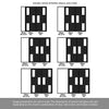 Room Divider - Handmade Eco-Urban® Tokyo Door Pair DD6423C - Clear Glass - Premium Primed - Colour & Size Options