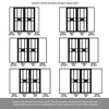 Room Divider - Handmade Eco-Urban® Tromso 8 Panel with Two Sides DD6402C - Clear Glass - Premium Primed - Colour & Size Options