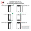 Bespoke Room Divider - Eco-Urban® Sydney Door DD6417F - Frosted Glass with Full Glass Side - Premium Primed - Colour & Size Options