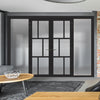 Room Divider - Handmade Eco-Urban® Milan with Two Sides DD6422F - Frosted Glass - Premium Primed - Colour & Size Options