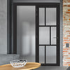 Room Divider - Handmade Eco-Urban® Milan Door DD6422F - Frosted Glass - Premium Primed - Colour & Size Options