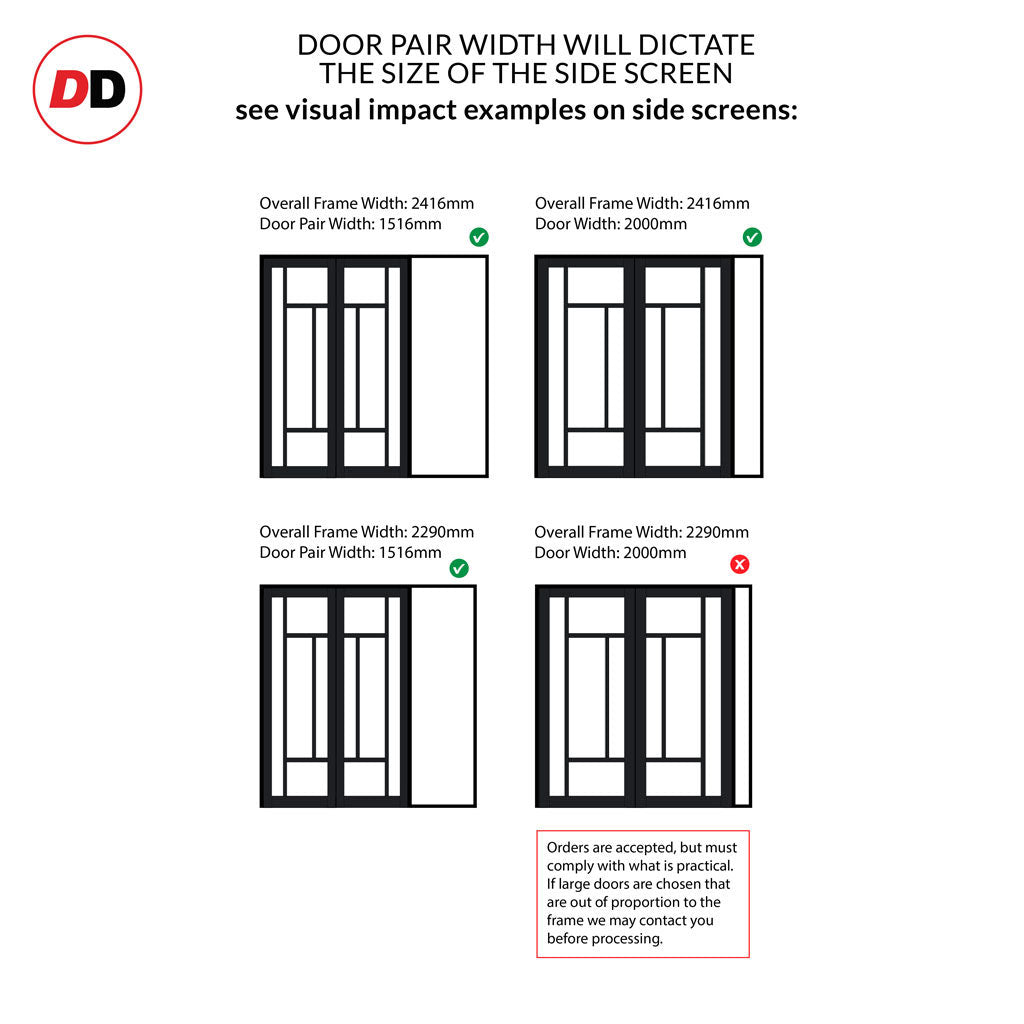 Bespoke Room Divider EcoUrban® Morningside Door Pair DD6437C Clea