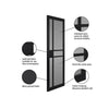 JB Kind Industrial City Black Internal Door Pair - Tinted Glass - Prefinished