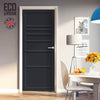 Handmade Eco-Urban Oslo 7 Panel Door DD6400 - Black Premium Primed