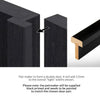 Knightsbridge 2 Panel Black Primed Internal Door Pair - Raised Mouldings