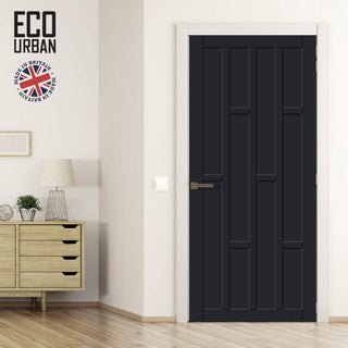 Image: Caledonia 10 Panel Solid Wood Internal Door UK Made DD6433 - Eco-Urban® Shadow Black Premium Primed