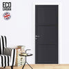 Manchester 3 Panel Solid Wood Internal Door UK Made DD6305 - Eco-Urban® Shadow Black Premium Primed