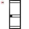 Bespoke Room Divider - Eco-Urban® Sheffield Door Pair DD6312C - Clear Glass with Full Glass Side - Premium Primed - Colour & Size Options