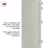 Baltimore 1 Panel Solid Wood Internal Door Pair UK Made DD6301 - Eco-Urban® Mist Grey Premium Primed