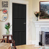 Queensland 7 Panel Solid Wood Internal Door UK Made DD6424 - Eco-Urban® Shadow Black Premium Primed