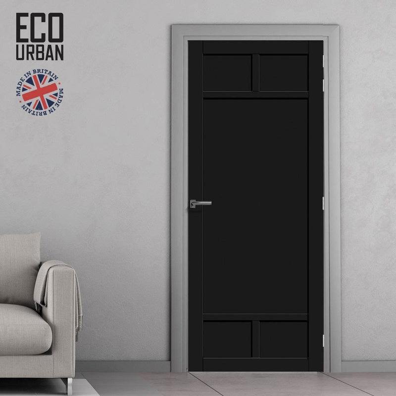 Sydney 5 Panel Solid Wood Internal Door UK Made DD6417 - Eco-Urban® Shadow Black Premium Primed