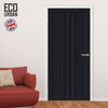 Skye 4 Panel Solid Wood Internal Door UK Made DD6435 - Eco-Urban® Shadow Black Premium Primed