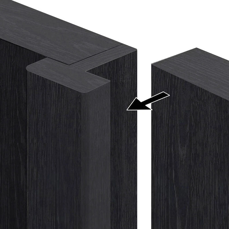 Thru Pairmaker - Black Primed - Converts two internal doors to a pair -  To suit 40mm or 35mm thick internal doors