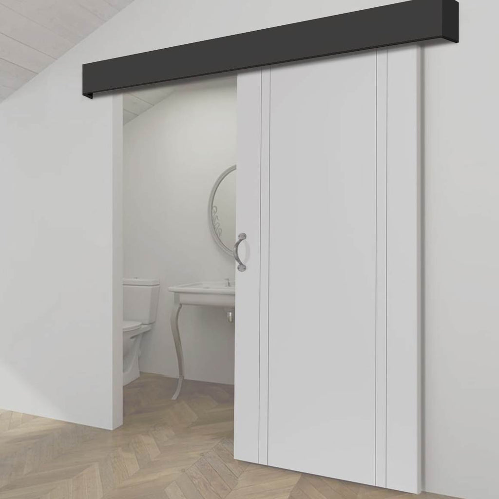 Thruslide Black Primed Pelmet Kit for Single Sliding Doors