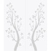 Blooming Tree  8mm Obscure Glass - Obscure Printed Design - Double Evokit Glass Pocket Door