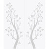 Blooming Tree  8mm Obscure Glass - Obscure Printed Design - Double Evokit Glass Pocket Door