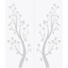 Double Glass Sliding Door - Solaris Tubular Stainless Steel Sliding Track & Blooming Tree 8mm Obscure Glass - Obscure Printed Design