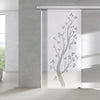 Single Glass Sliding Door - Blooming Tree 8mm Obscure Glass - Clear Printed Design with Elegant Track