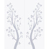 Blooming Tree  8mm Obscure Glass - Clear Printed Design - Double Evokit Glass Pocket Door