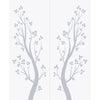 Blooming Tree  8mm Obscure Glass - Clear Printed Design - Double Absolute Pocket Door