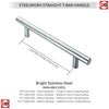Steelworx Satin Stainless Steel Straight T Pull Handles - 4 Sizes