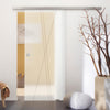 Single Glass Sliding Door - Borthwick 8mm Obscure Glass - Clear Printed Design - Planeo 60 Pro Kit