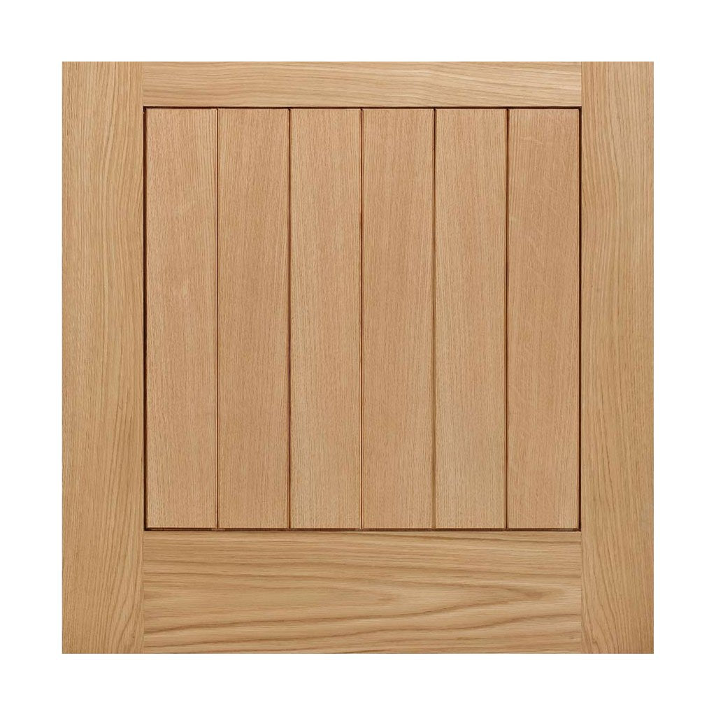 Cottage 6 Pane Oak Double Door and Frame Set - Clear Double Glazing