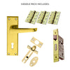 External M30 Victorian Suite Lever Back Door Handle Pack - Brass Finish