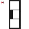 Room Divider - Handmade Eco-Urban® Breda Door DD6439F - Frosted Glass - Premium Primed - Colour & Size Options