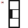 Room Divider - Handmade Eco-Urban® Bredal with Two Sides DD6439F - Frosted Glass - Premium Primed - Colour & Size Options