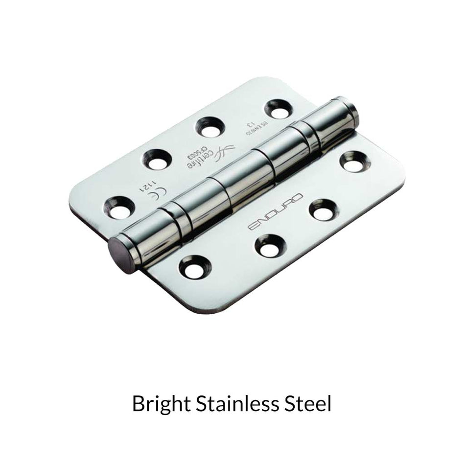 102x76mm Grade 13 Hinge - Radius Corners - Suits Fire Doors - Six Finishes - Single Hinge