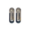 One Pair of Burbank 120mm Sliding Door Oval Flush Pulls - Polished Stainless Steel
