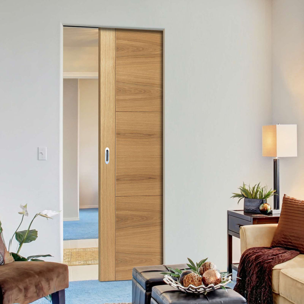 Mistral Oak Absolute Evokit Pocket Door - Prefinished