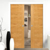 Ostria Oak Double Evokit Pocket Doors - Prefinished