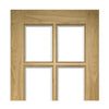 Bristol Oak Staffetta Quad Telescopic Pocket Doors - 10 Pane Clear bevelled Glass - Unfinished