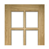 Bristol Oak Absolute Evokit Single Pocket Door Detail - 10 Pane Clear Bevelled Glass - Unfinished