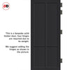 Bronx 4 Panel Solid Wood Internal Door Pair UK Made DD6315  - Eco-Urban® Shadow Black Premium Primed