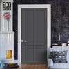 Bronx 4 Panel Solid Wood Internal Door UK Made DD6315 - Eco-Urban® Stormy Grey Premium Primed