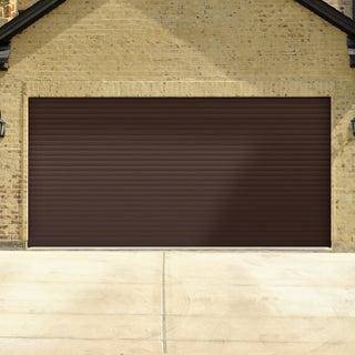 Image: Gliderol Electric Insulated Roller Garage Door from 2911 to 3359mm Wide - Brown